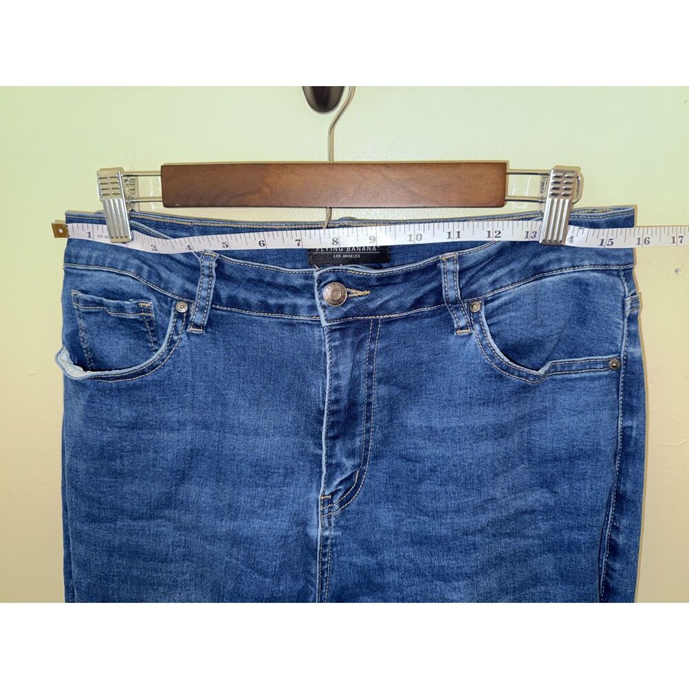 Flying Banana High Rise Flare Jeans Size 12S Blue Stretch Denim - Picture 9 of 9